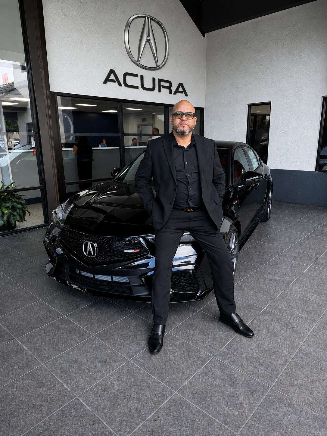 Portrait of Alexander Montalvo at an Acura dealership